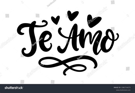Te Amo Love You Spanish Modern Stock Vector (Royalty Free) 2381714273 ...