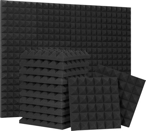 Amazon.com: 24 Pack-12 x 12 x 2 Inches Pyramid Designed Acoustic Foam ...