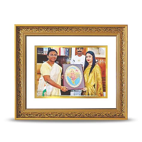Golden Felicitation Frame in Double Glass with Image Printed on 24K Go ...