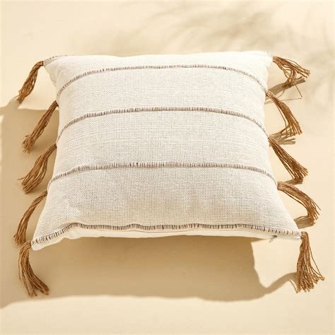 Buy Natura Ridge Striped Filled Cushion - 40x40cm from Home Centre at ...