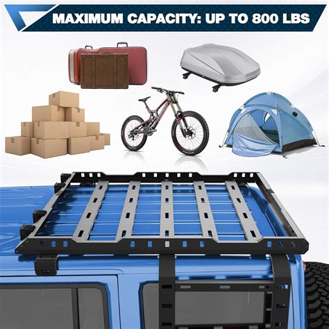 POFENZE Roof Rack Heavy Duty Top with Ladder & 4 LED Lights India | Ubuy
