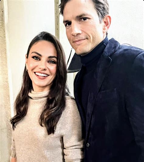 Mila Kunis and Ashton Kutcher at Ralph Lauren Spring 2023 Fashion Show