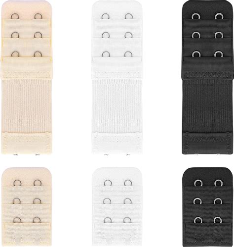 Ouligay 6Pcs Women's Bra Extender 2 Hook, Elastic Bra Strap Extender ...