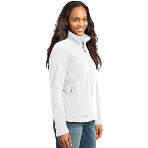 Eddie Bauer Women's White Full-Zip Fleece Jacket