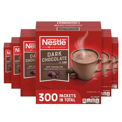 Amazon.com : Nestle Hot Chocolate Packets, Dark Chocolate Flavor Hot ...