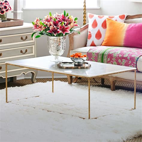 Gold Leaf Marble Coffee Table | Wisteria
