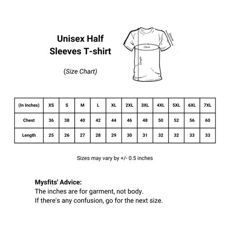 SIZE CHART – Mysfits