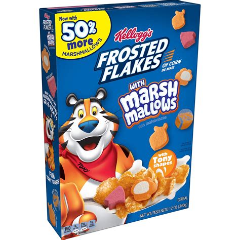 Kellogg's Frosted Flakes Breakfast Cereal 12oz Box (1 Box) Original ...