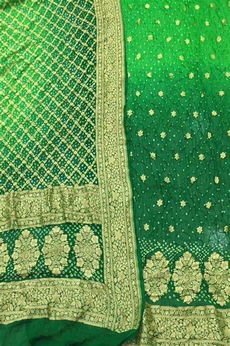 Green Bandhani Georgette Suit Set
