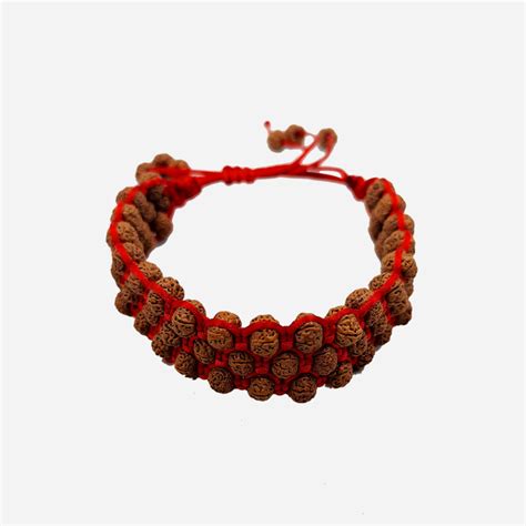 5 Face Rudraksha Bracelet With Red Thread by Om Spiritual Shop