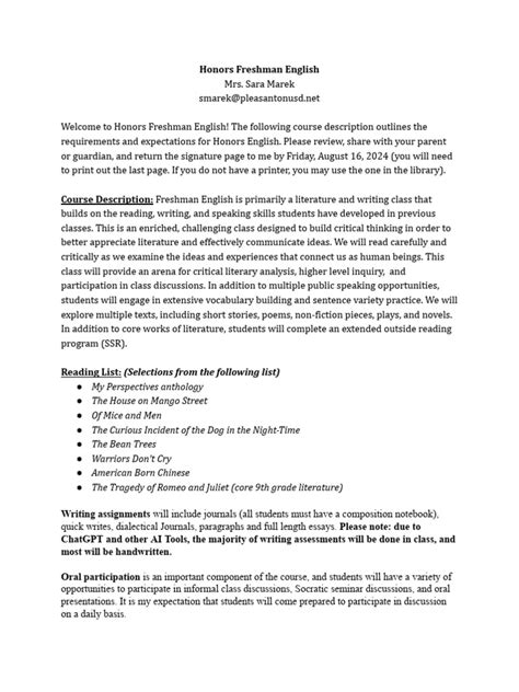 Image result for English Freshman Course Module