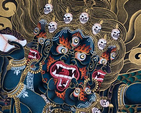 Vajrakilaya tibetan thangka painting high quality thangka print 15 x 24 ...