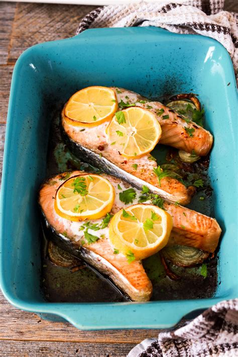 Baked Salmon Steak
