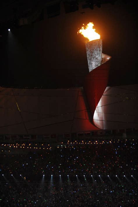 图文：北京奥运会开幕式 主火炬点燃瞬间-搜狐2008奥运