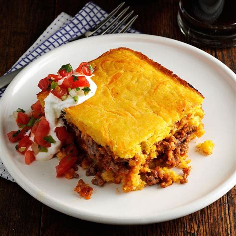 Chili Beef Cornbread Casserole Recipe | Taste of Home
