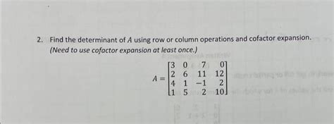 Image result for Getting Determinant Using Secounf Collum