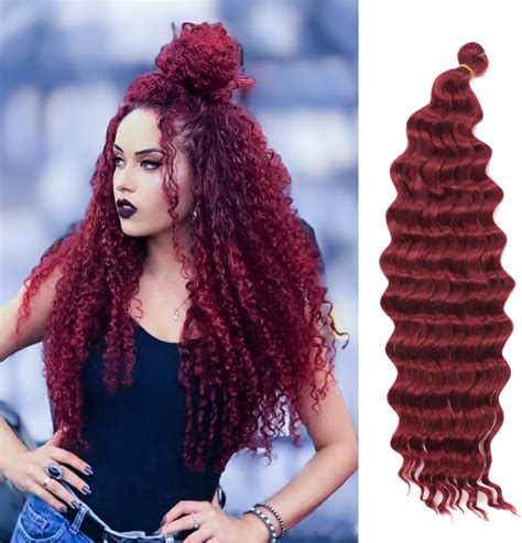 Amazon.com : Burgundy Braiding Hair Pre Stretched Curly Braiding hair ...