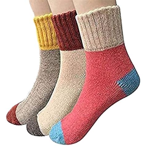 Buy Alexvyan 3 Pair Soft & Cozy Solid Winter Woolen Thick Warm Fleece ...