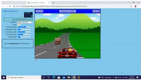 How to Make a Traffice Racer Car Game in HTML CSS JavaScript 的图像结果