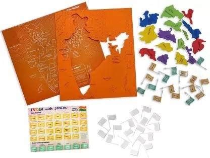 FIRSTFLY India Map with States, Capitals and Union Territory ...