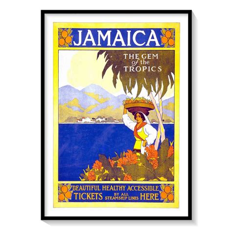 Buy Jamaica Travel Poster Art & Prints Online India at Best Price ...
