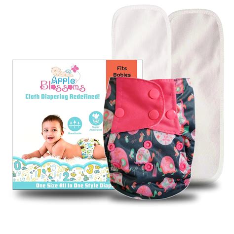 Buy Apple Blossoms Reusable Cloth diaper for babies 3M to 3Y | CPSIA ...