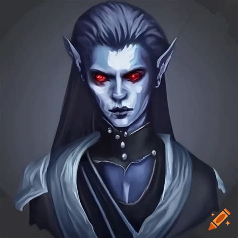 Male dark elf in regal red robes casting magic on Craiyon