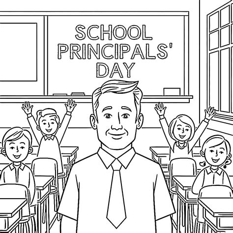 School Principals' Day Printable coloring page - Download, Print or ...