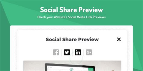 You can't share via social media in preview mode.