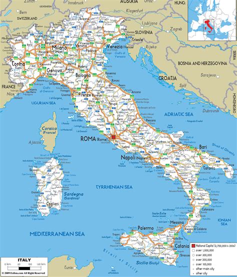Printable Map Of Southern Italy
