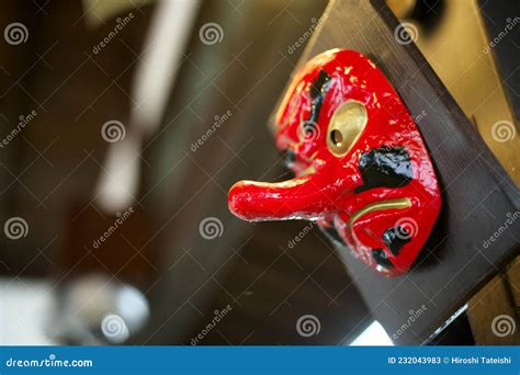 Closeup of a Mask of Tengu or a Long-nosed Goblin Stock Image - Image ...