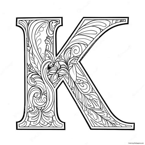 Letter K Coloring Page (3970-3158)