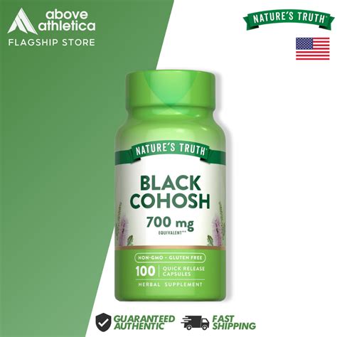 Nature's Truth Black Cohosh - 100 Capsules | Root Extract | Non-GMO & Gluten Free, Women's ...