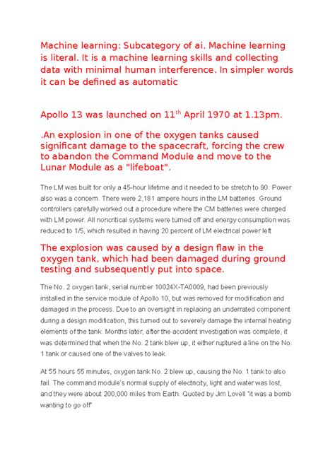 Machine learning - notes - Machine learning: Subcategory of ai. Machine ...