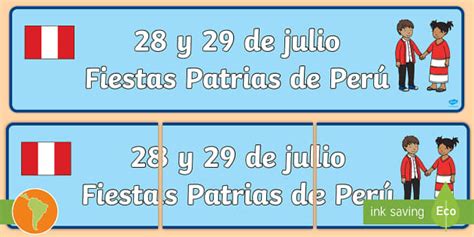 Ideas de decoración por 28 de julio - Twinkl