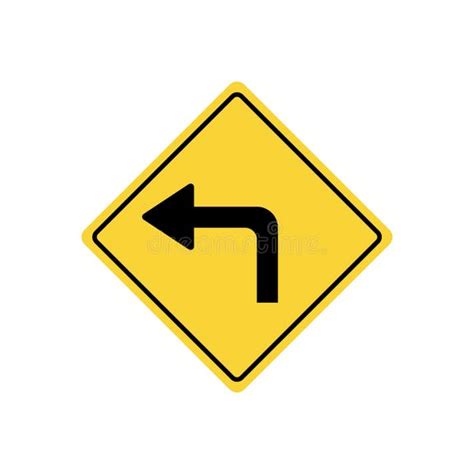Sharp Left Turn Sign 的图像结果