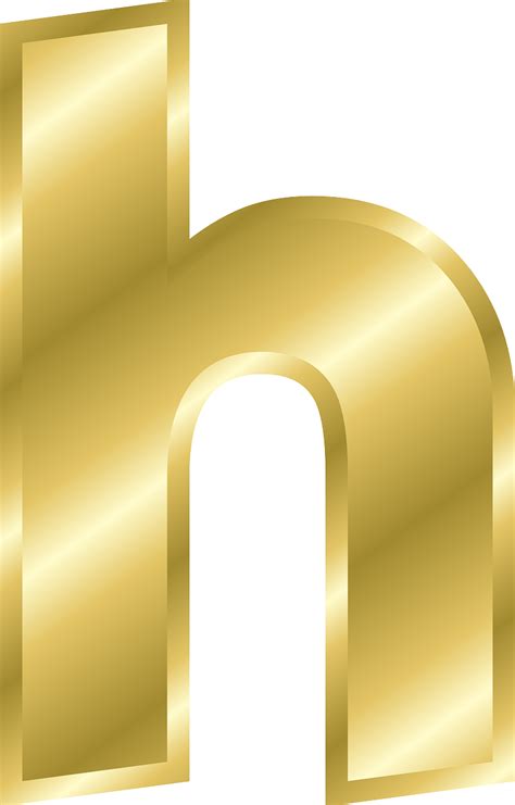H gold letter with swirly ornaments Royalty Free Vector