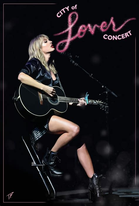 'City Of Lover Concert' - Taylor Swift | Poster By Tomburnsartist
