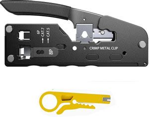 BALRAMA Pass Through Crimping Tool Cat5 Cat6a Cat7 RJ45 RJ12 RJ11 Cable ...
