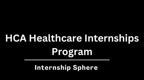 HCA Healthcare Internships 2026 Health Care Company - Internship Sphere