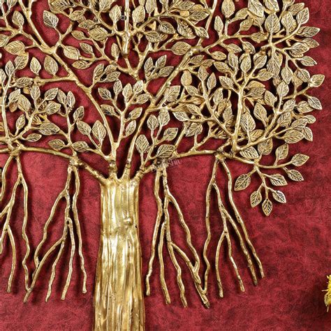 Pure Brass Superfine Wall Hanging Kalpavriksha Bodhi Tree with Hanging ...