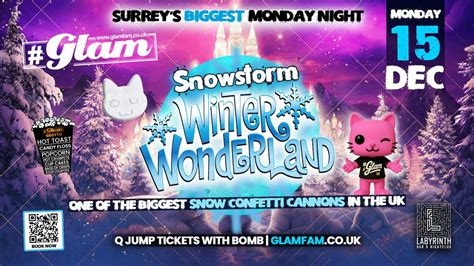 😻 Glam at Labyrinth ️ WINTER WONDERLAND! ☃️ Surreys Biggest Monday ...