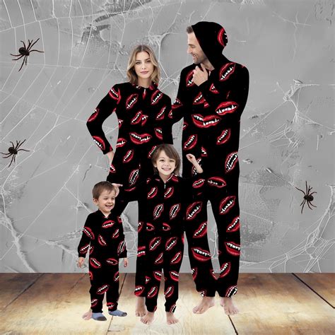 CLOISE Matching Halloween Family Pajamas Vampires One-Piece Halloween Sleepwear Toddler 4T ...