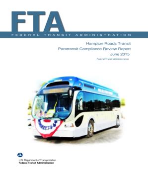 Fillable Online fta dot Hampton Roads Transit Paratransit Compliance ...