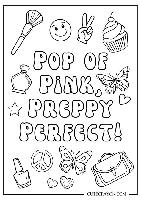 Preppy Coloring Pages