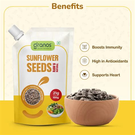 Buy 200g Sunflower Seeds Raw & Natural Online In India | Granos