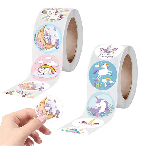 HASTHIP 1000 Pieces Unicorn Stickers for Window, Kids, DIY, School ...