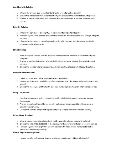 Unit 3 - Security Policies: Confidentiality, Integrity, and Hybrid ...