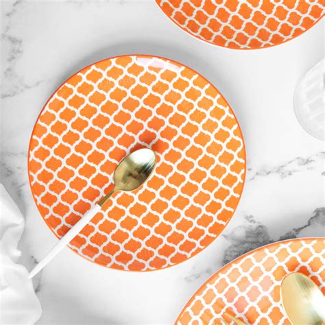 Vibrant Sunset Orange Design Moroccan Starter Plate – The June Shop