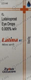 Latina Rt 0.005 %W/V Eye Drop (2.5): Uses, Side Effects, Price & Dosage ...
